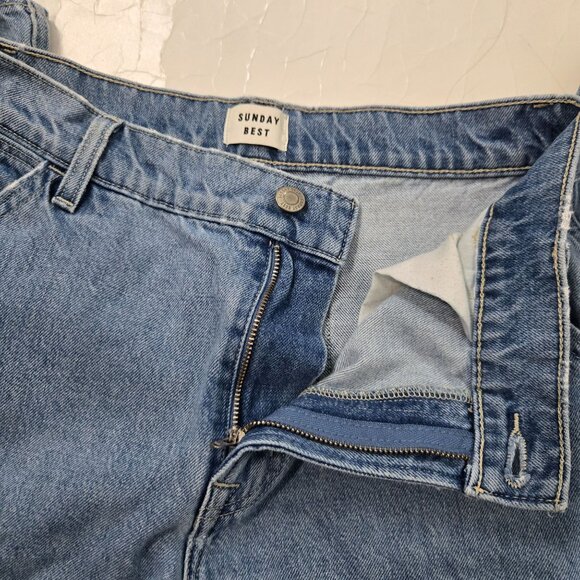 Aritzia Sunday Best Women's Size 25 The Carpenter Baggie Straight Leg Jeans - Picture 8 of 11